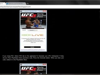 Get Free UFC Undisputed 3 Early Access Pass Code - Xbox 360 / PS3