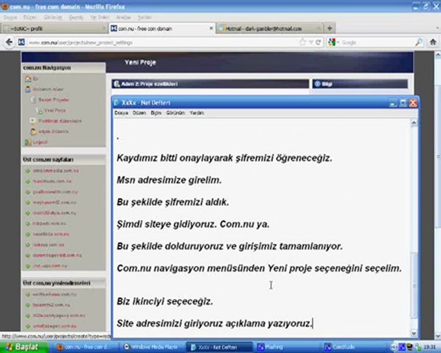 com.nu Site Yapma