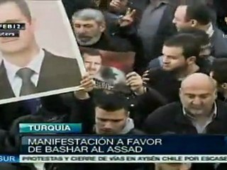 Manifestación a favor de Bashar Al Assad