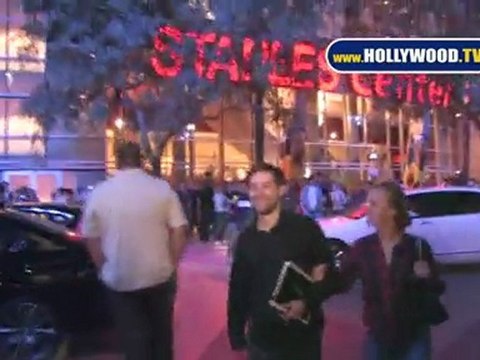 Tobey Maguire w/ Wife@Staples Center