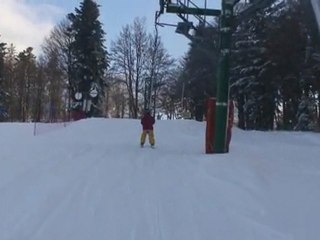 Ewen sur les skis - Teleski