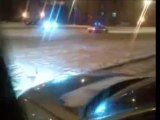 Russian Police Do Donuts In Parking Lot