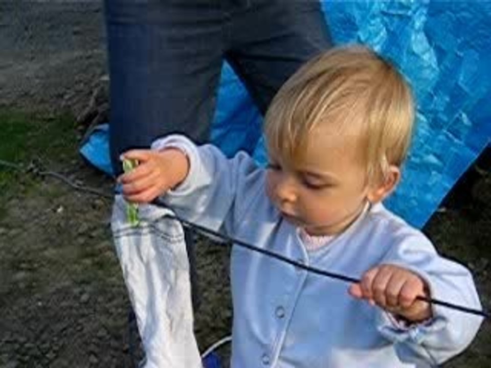 Elina au fil à linge
