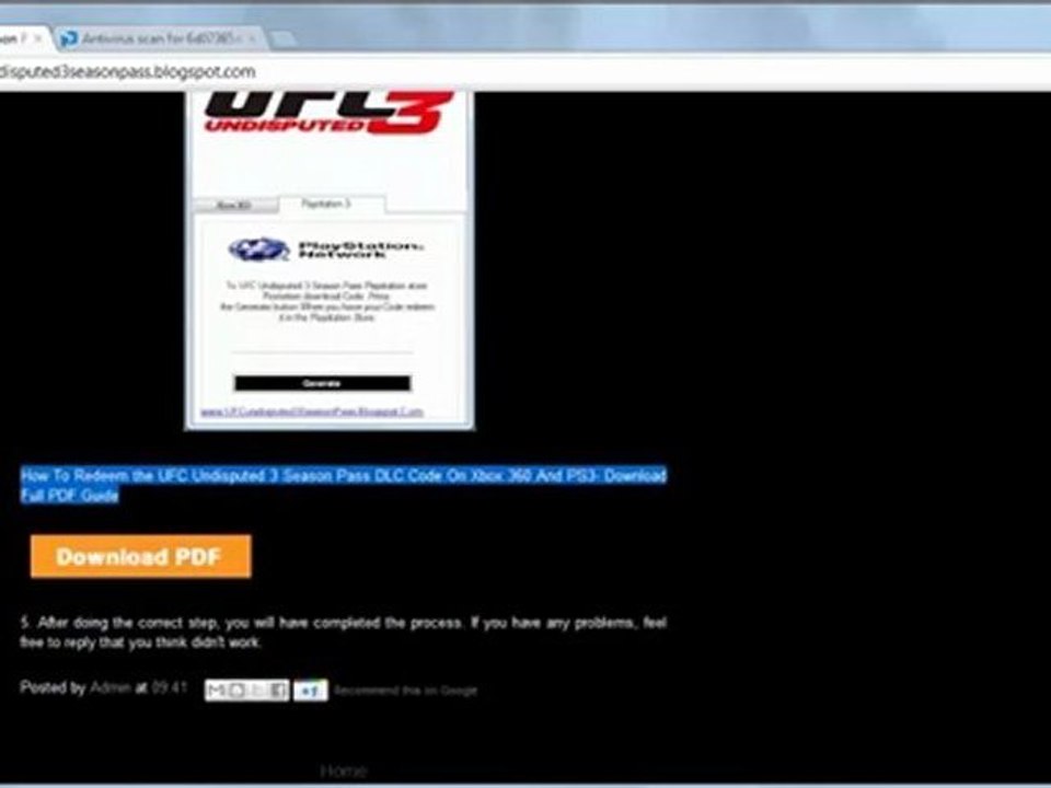 UFC Undisputed 3 Season Pass Free Giveaway on Xbox 360 - PS3