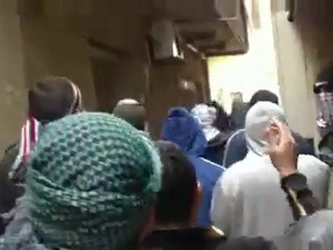 فري برس دمشق الحجر الأسود مظاهرة من جامع العباس جمعة المقاومة الشعبية 17 2 2012