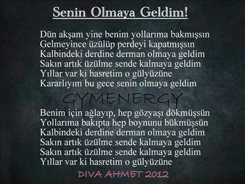Senin Olmaya Geldim - Ahmet - 2012