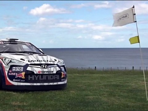 Hyundai Veloster Rally Golf Cart and Rhys Millen