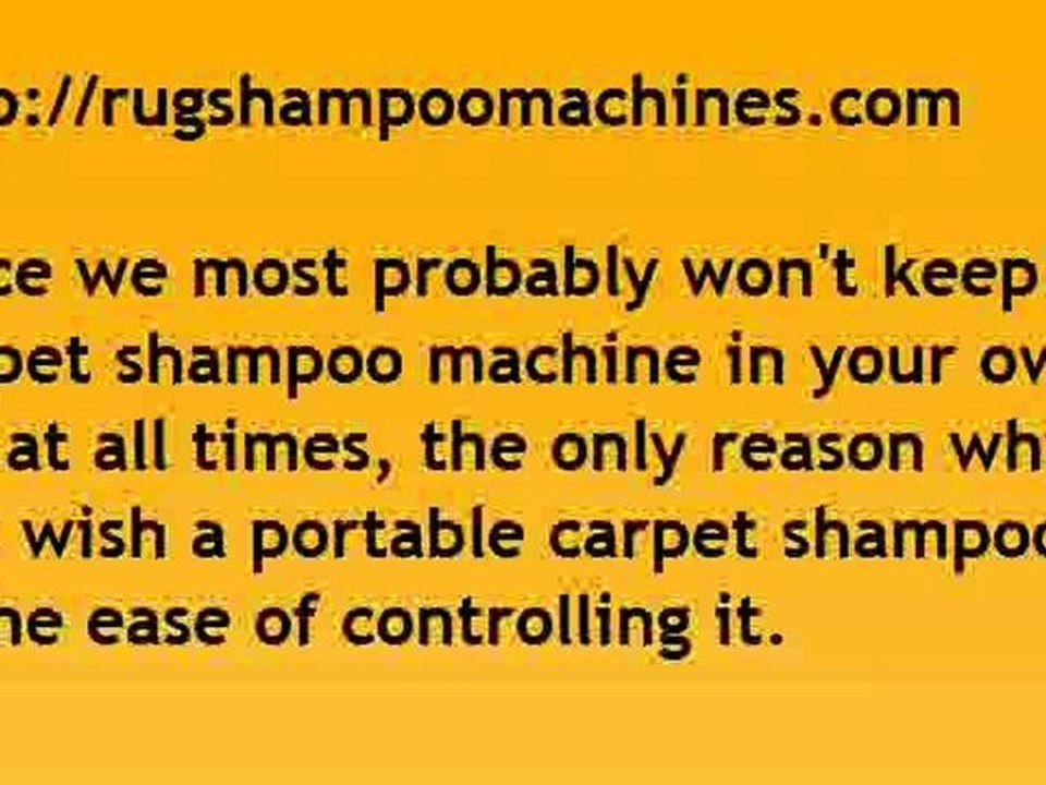 Hand Held Rug Shampooers For RVs, Personal watercraft, And Cars