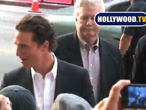 Matthew McConaughey Signs Autographs For Screaming Fans