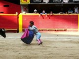 Colombian dwarf actors perform in bullfight