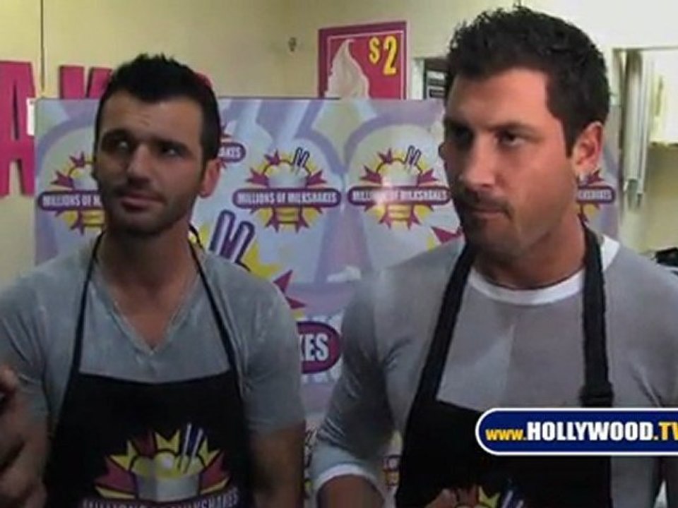Dancing with the Stars Maksim and Tony Launch Their Shakes at Millions of Milkshakes