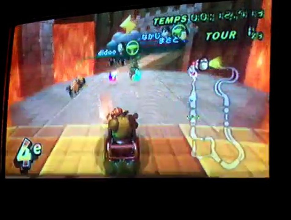mario kart wii online sur volcan grondant