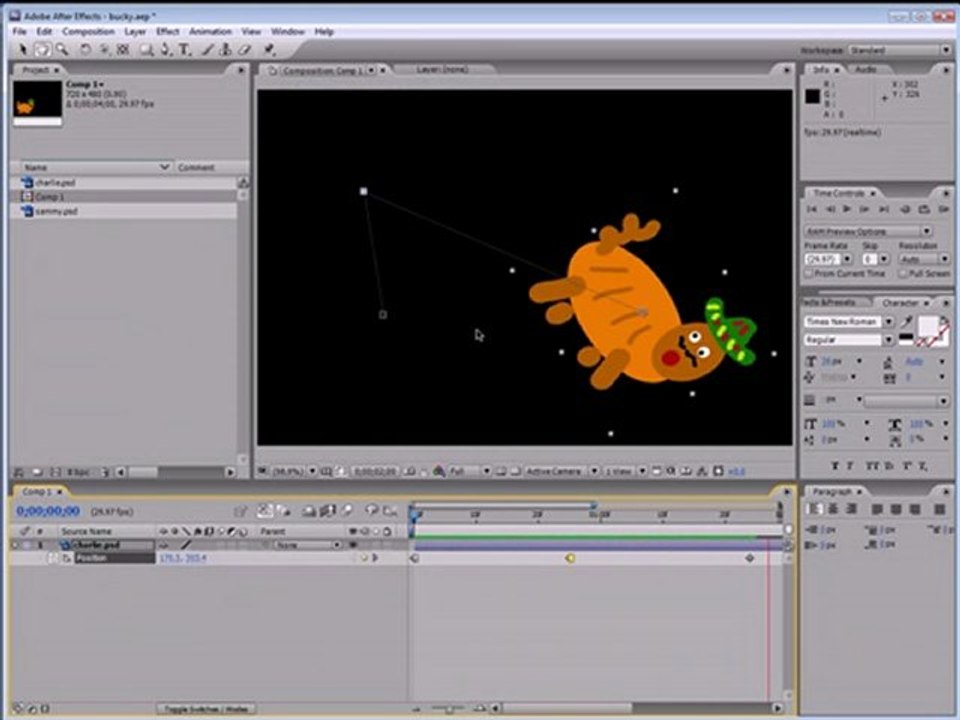 After Effects Tutorial - 12 - Holding and Roving Keyframes