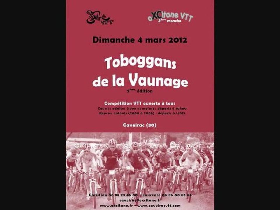 Le parcours des Toboggans de la Vaunage 2012