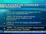 Al menos 6 fugas en 20 años en cárceles de Perú