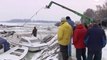 Breakaway ice sinks boats in Serbia
