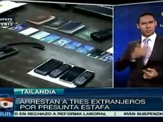 Detienen a 3 extranjeros por fraude cibernético en Tailandia