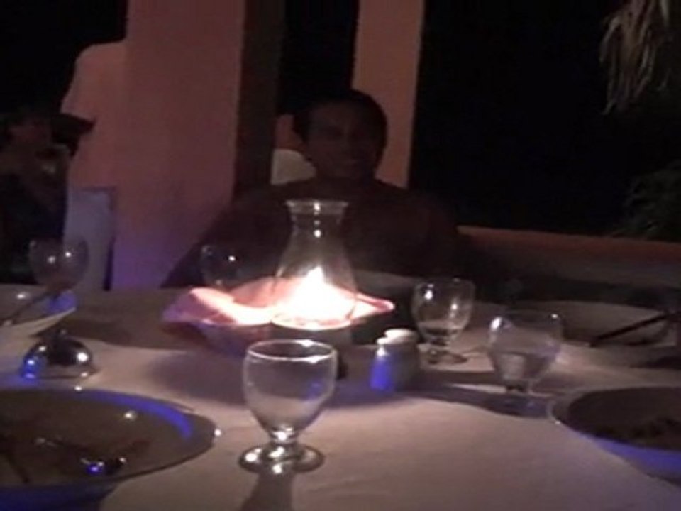 Dinner with Saint Claire at Oliver's restaurant in Anguilla before departure video 2