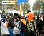 Grande marche de la liberté le 18 Fev devant la prison de Scheveningen den Haag Holland