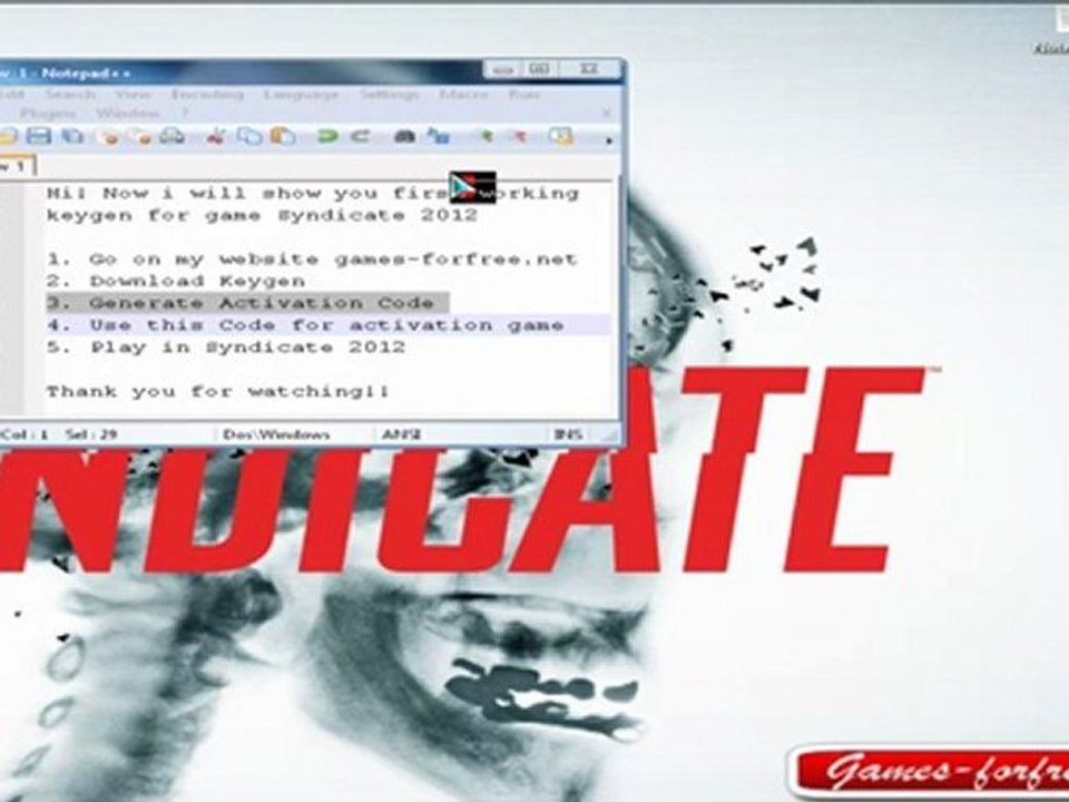 Syndicate 2012 Keygen