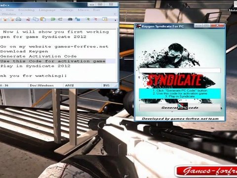 Syndicate 2012 Activation Game Keys