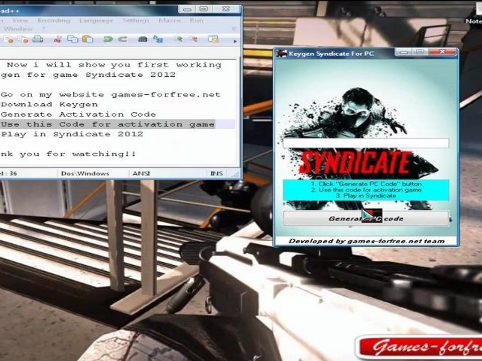 Syndicate 2012 Activation Game Keys