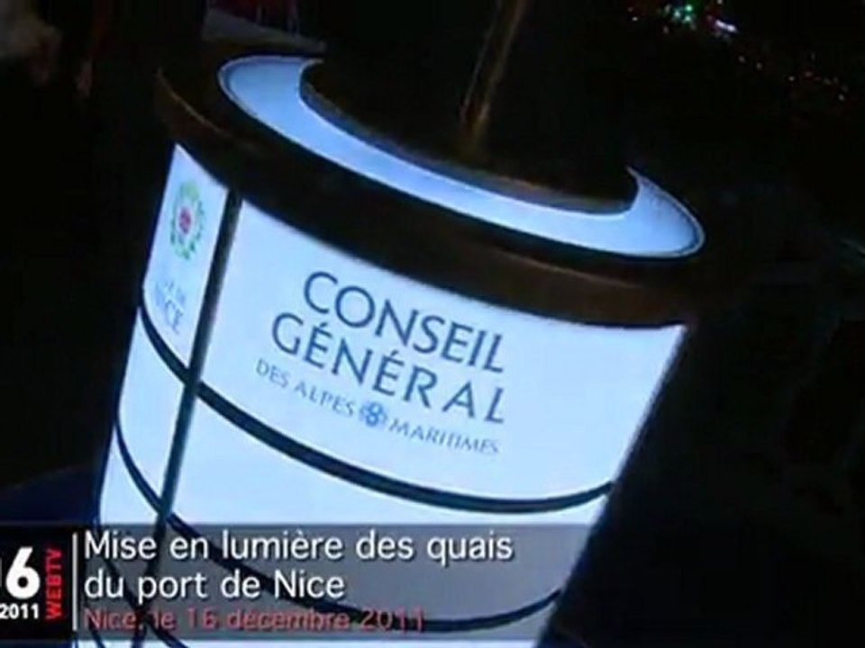 Mise en lumière des quais du port de Nice