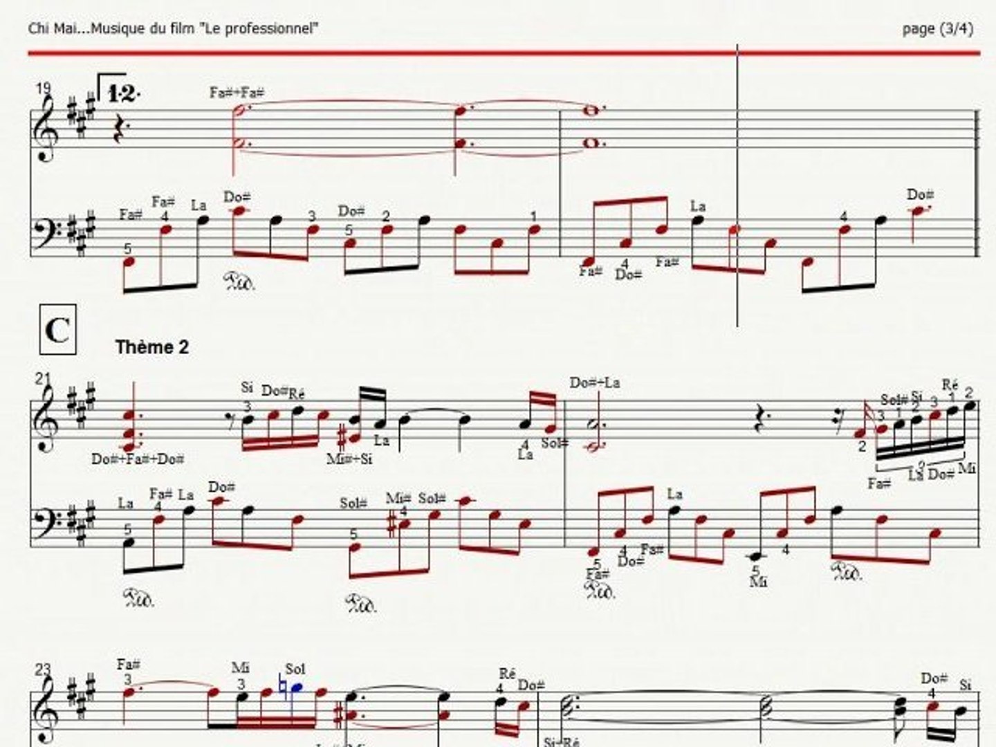 Chi Mai Piano de Ennio Morricone avec partition - Vidéo Dailymotion