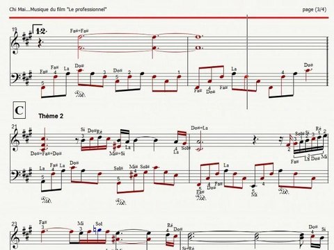 Chi Mai Piano de Ennio Morricone avec partition