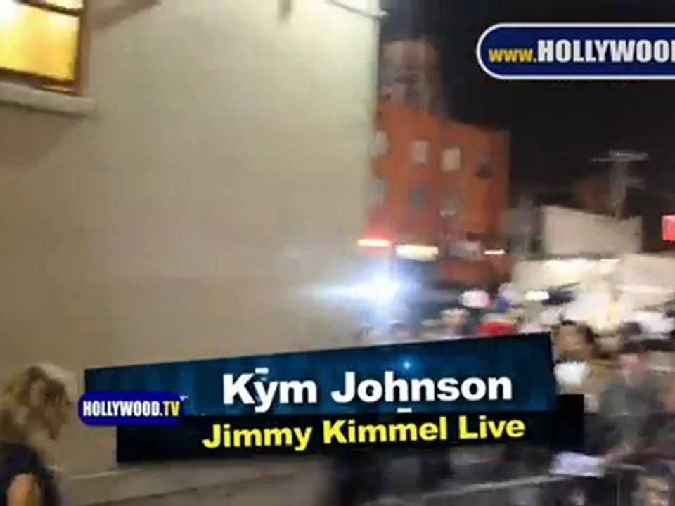 David Arquette and Kym Johnson at Jimmy Kimmel Live!
