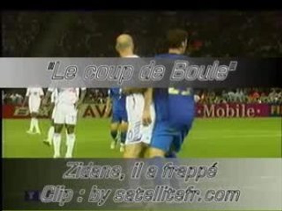 Le coup de boule zidane il a frappé...