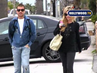 Denise Richards and Friend Chat With Paparazzi