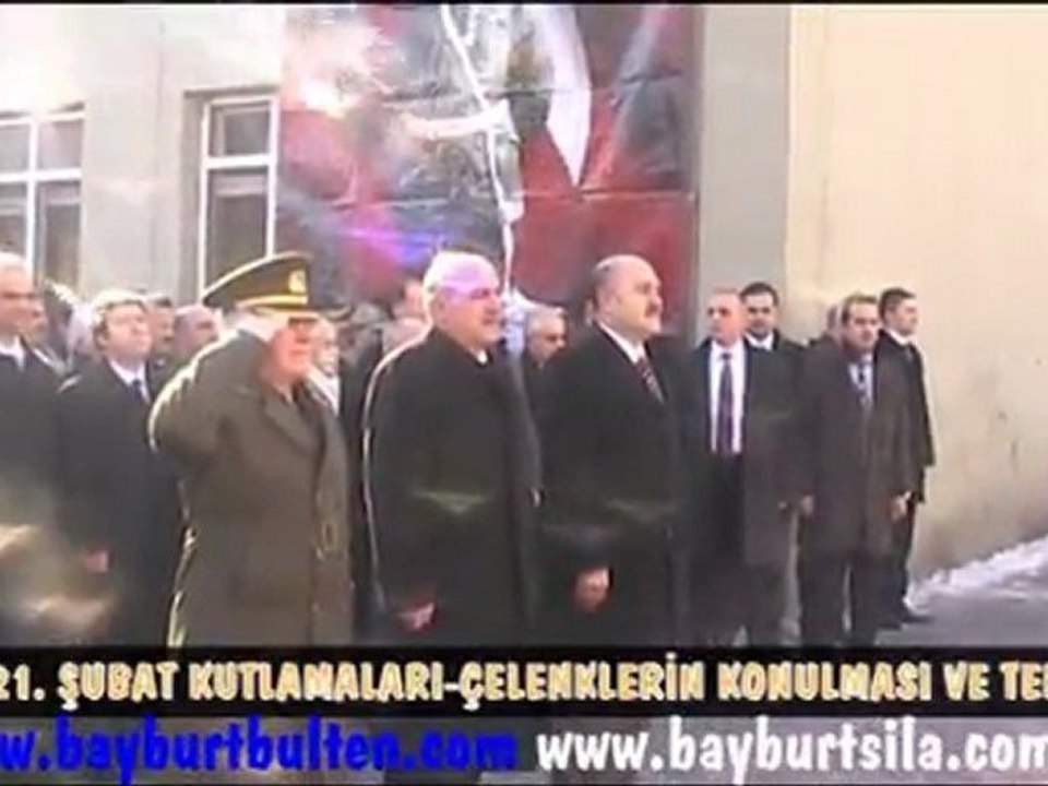 94. yıl 21 Şubat Kutlamaları-Çelenklerin Konulması ve Tebrikat