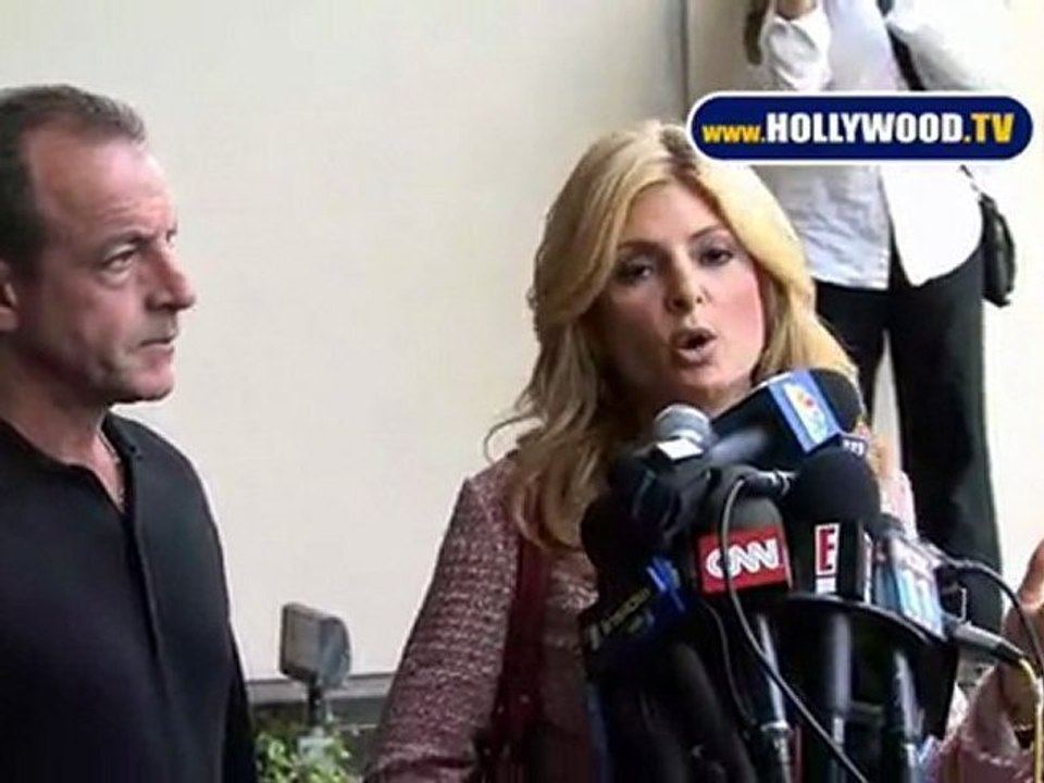 Michael Lohan And Lisa Bloom At Press Conference