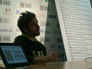 Reaction d'Arnaud Clément aprés sa défaite contre Nicolas Mahut