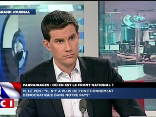 Parrainages: Mme Le Pen juge qu'il n'y a plus de fonctionnement démocratique