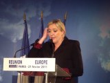 Projet européen de Marine Le Pen, Paris, le 21 février. 1/1
