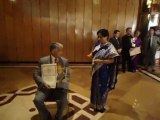 Hari & Aruna Sharma after receiving Hind Rattan Award 2012 in New Delhi Jan 25, 2012