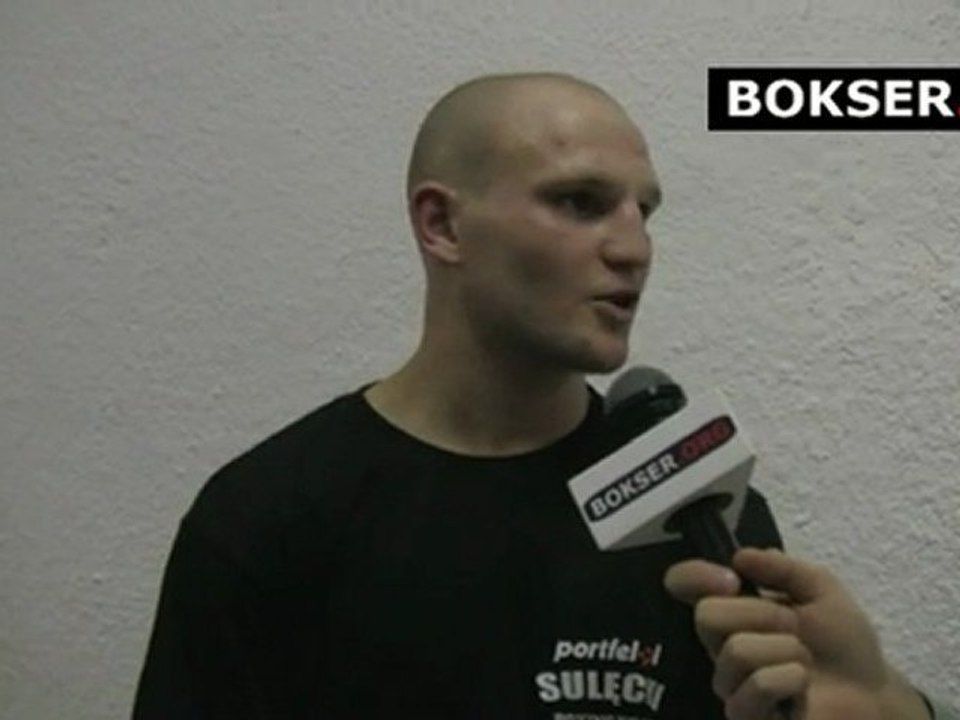 Maciej Sulęcki po 9. zawodowym zwycięstwie na gali w Olsztynie (17.02.2012)