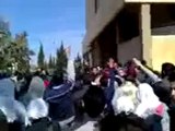 فري برس حلب اتحاد طلبة سوريا الاحرار   جامعة حلب مظاهرة في كلية هندسة الميكانيكية 21 2 2012