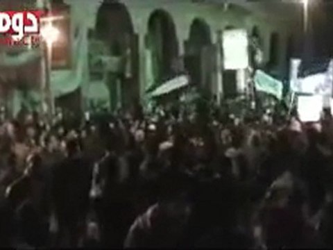 فري برس ريف دمشق دوما مسائية من ساحة الحرية 21 2 2012