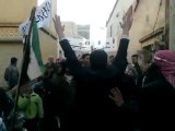 فري برس  حلب مظاهرة بقرية الجينة في منطقة الاتارب المحتلة نصرةُ للأتارب 21 2 2012