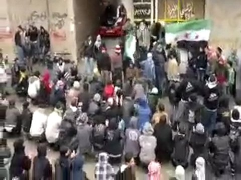 فري برس ريف دمشق التل تحت الثلوج لبيك لبيك يا الله 18 2 2012