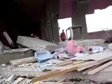 فري برس   درعا بصر الحرير تدمير منازل المدنيين العزل بسبب القصف المدفعي للجيش الاسدي  18 2 2012  ج2