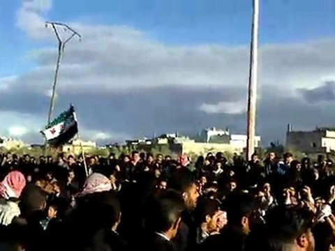 فري برس درعا إنخل مظاهرة نصرة للمدن المحاصرة وزيارة منزل الشهيد حسام 20 2 2012