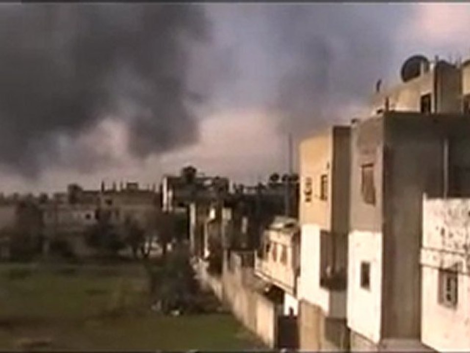 فري برس   حمص باباعمرو تواصل القصف على الحي 19 2 2012