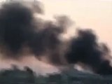 فري برس   حمص باباعمرو تصاعد أعمدة الدخان جراء القصف 20 2 2012