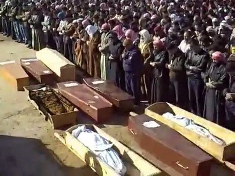 فري برس حماة كفرنبودة تشييع 12 شهيد من شهداء المجزرة 16 2 2012