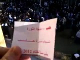 فري برس   حلب  جامعة حلب    منظر مهيب لاعتصام صامت 21 2 2012