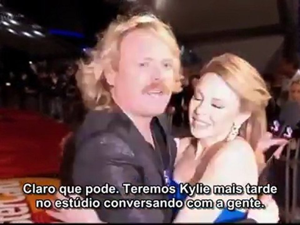 Kylie Minogue   Red Carpet  interview1 at Brit Awards 2012